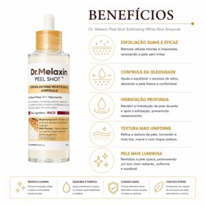 Esfoliante Facial Dr. Melaxin Peel Shot Exfoliating White Rice Ampoule 80ml - Imagen 3