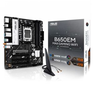 Placa Madre Asus B650em Max Gaming Wifi Ddr5 Socket Am5 Chipset Amd B650 Micro Atx