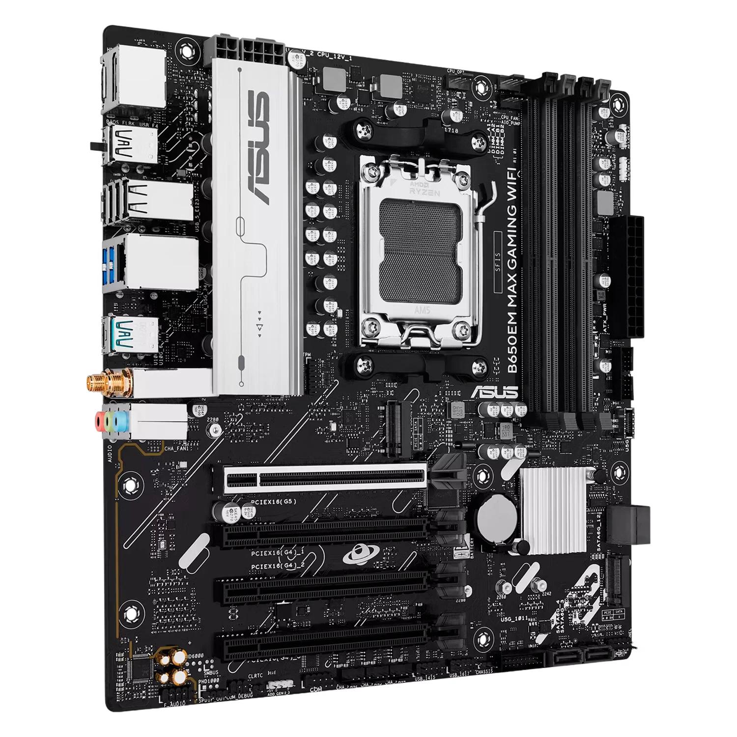 Placa Madre Asus B650em Max Gaming Wifi Ddr5 Socket Am5 Chipset Amd B650 Micro Atx - Imagen 2
