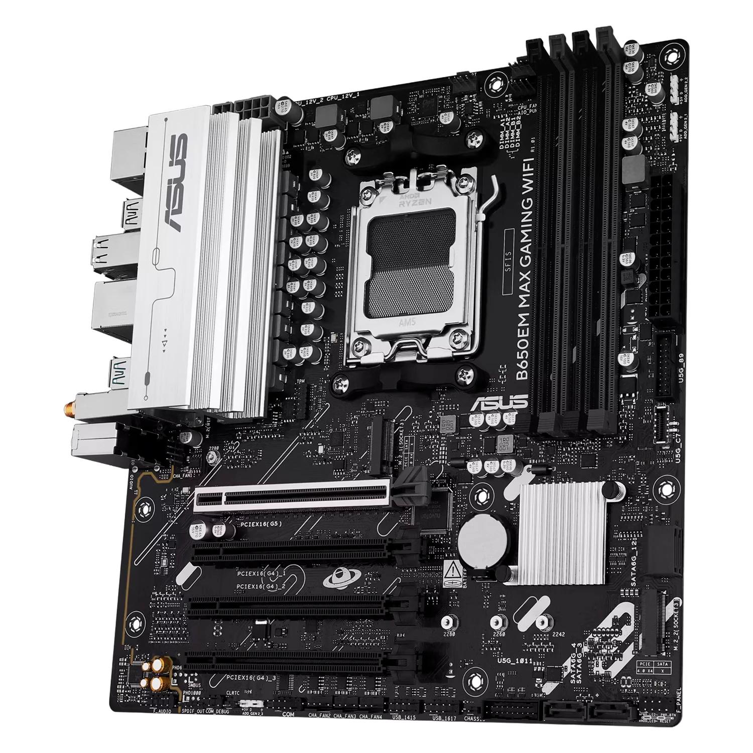 Placa Madre Asus B650em Max Gaming Wifi Ddr5 Socket Am5 Chipset Amd B650 Micro Atx - Imagen 4