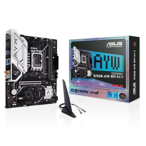 Placa Madre Asus B760m-ayw Wifi D4 Ii Ddr4 Socket Intel Lga 1700 Chipset B760 Micro Atx