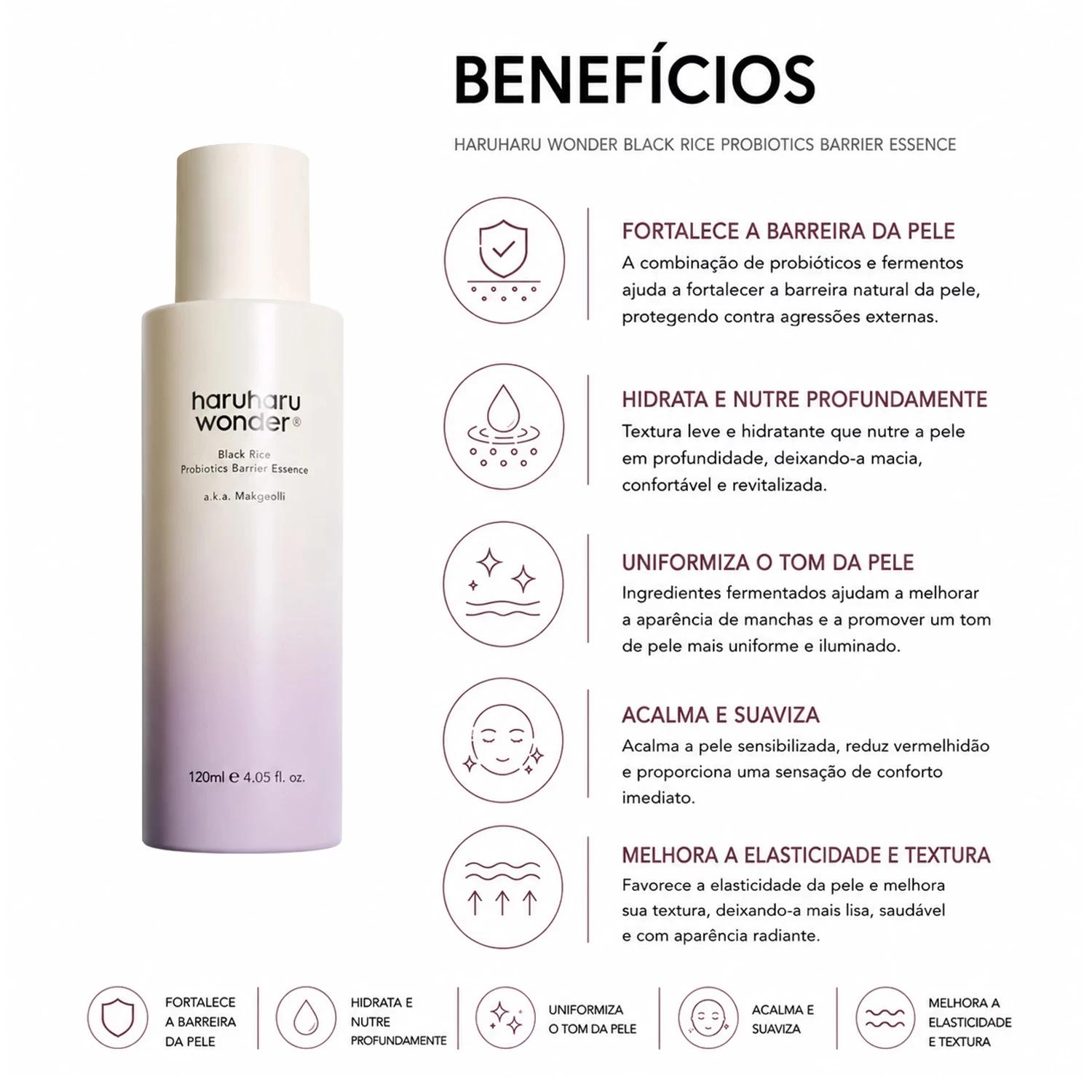 Esencia Haruharu Wonder Black Rice Probiotics Barrier 120ml - Imagen 3