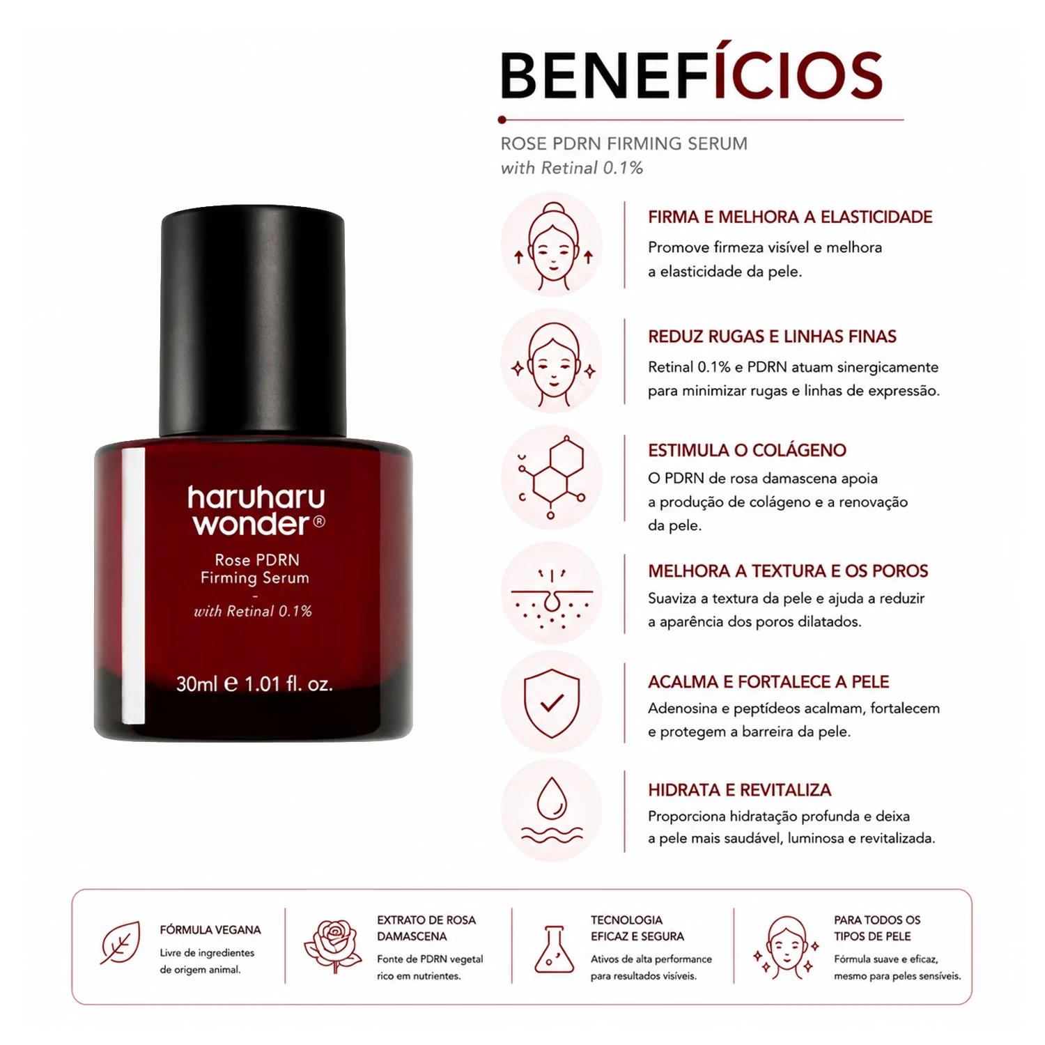 Sérum Facial Haruharu Wonder Rose PDRN Firming 30ml - Imagen 3