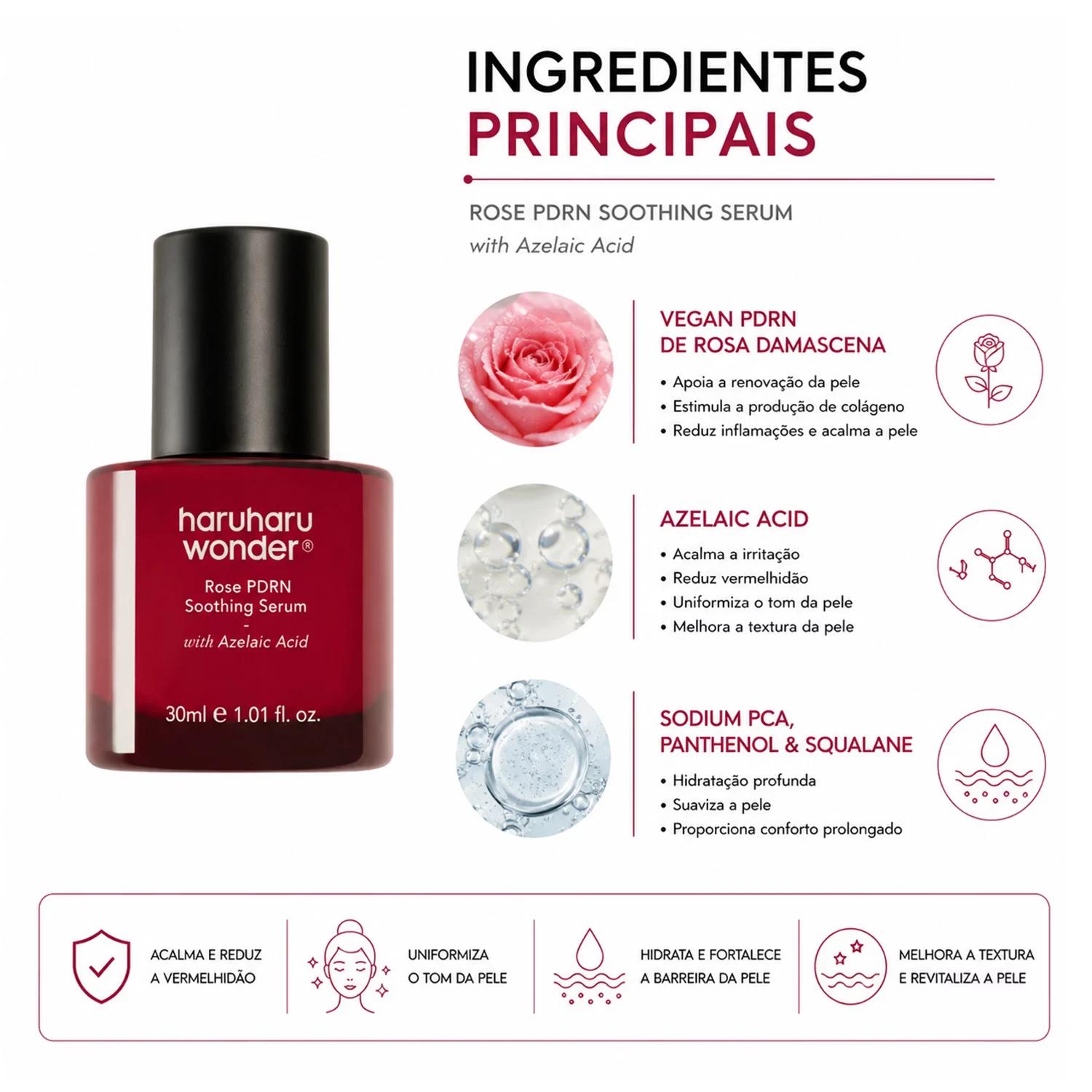 Sérum Haruharu Wonder Rose Pdrn Soothing 30ml - Imagen 2