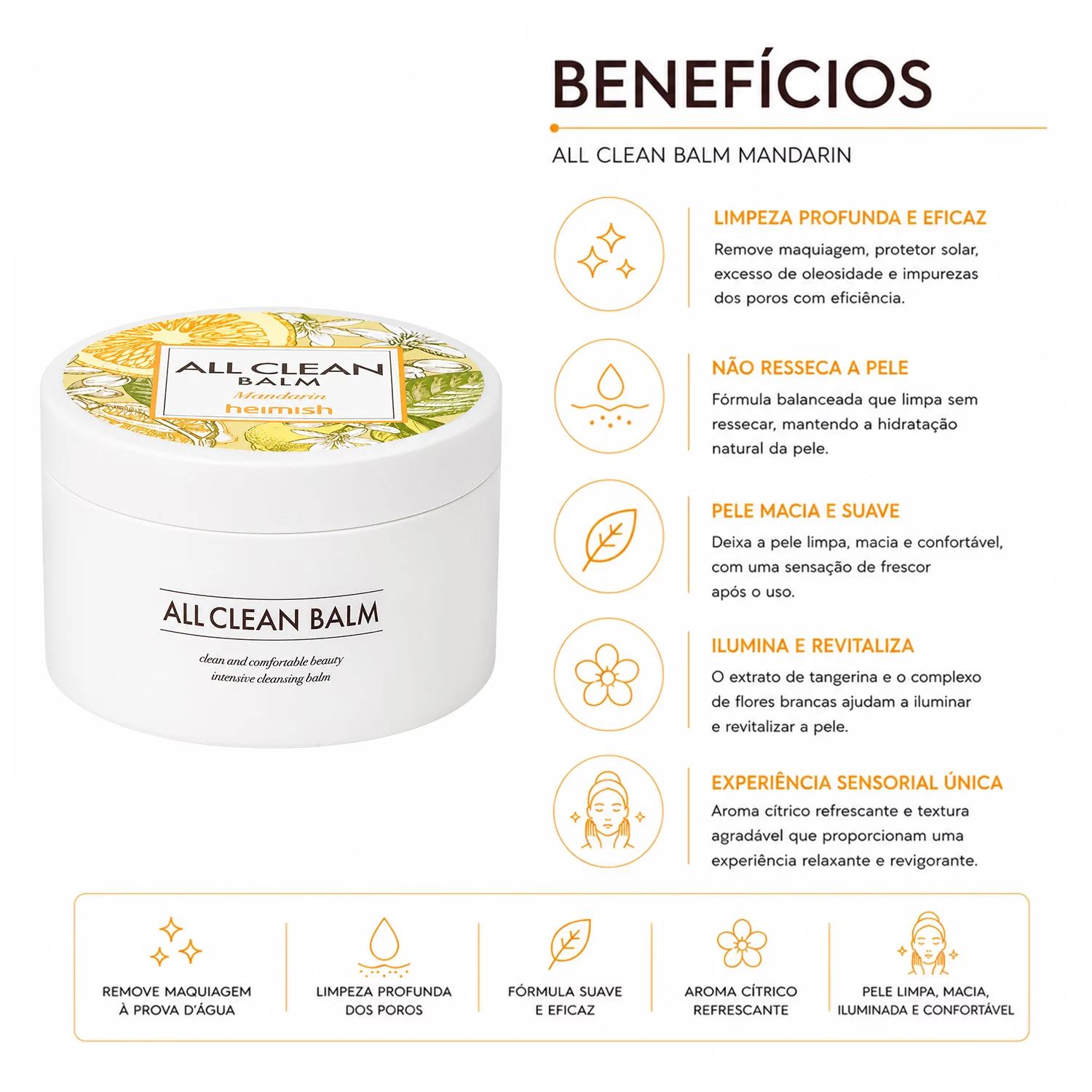 Bálsamo Demaquilante Heimish All Clean Mandarin 120ml - Imagen 3