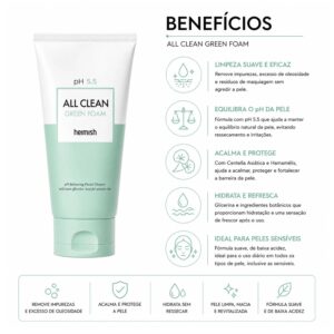Espuma De Limpieza Facial Heimish All Clean Green Foam 150g - Imagen 3