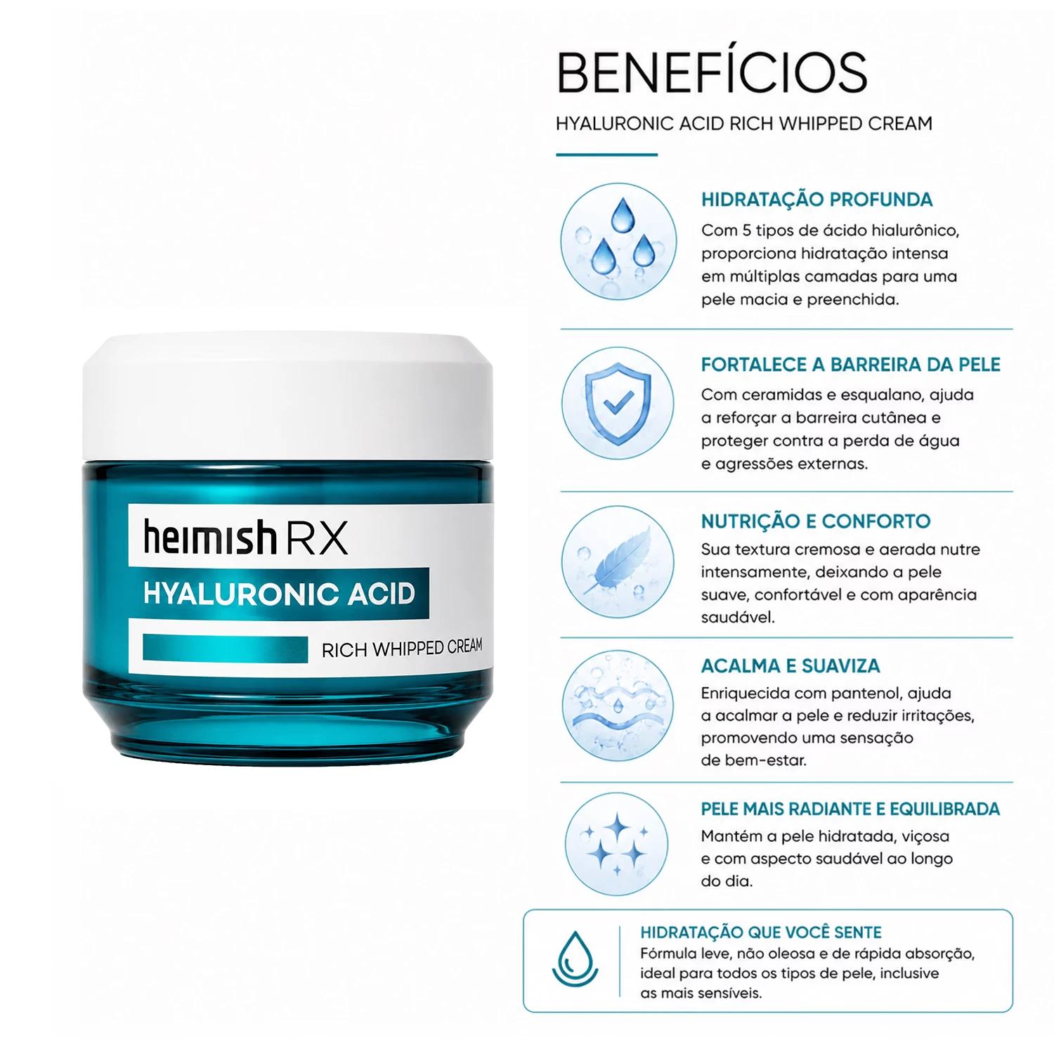Creme Heimish Rx Hyaluronic Acid Rich Whipped 50ml - Imagen 3