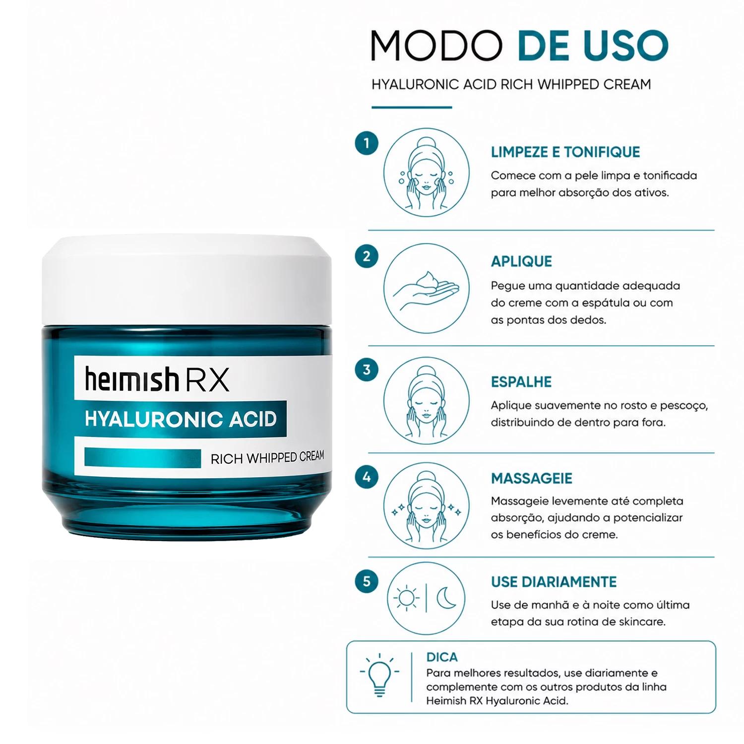 Creme Heimish Rx Hyaluronic Acid Rich Whipped 50ml - Imagen 4
