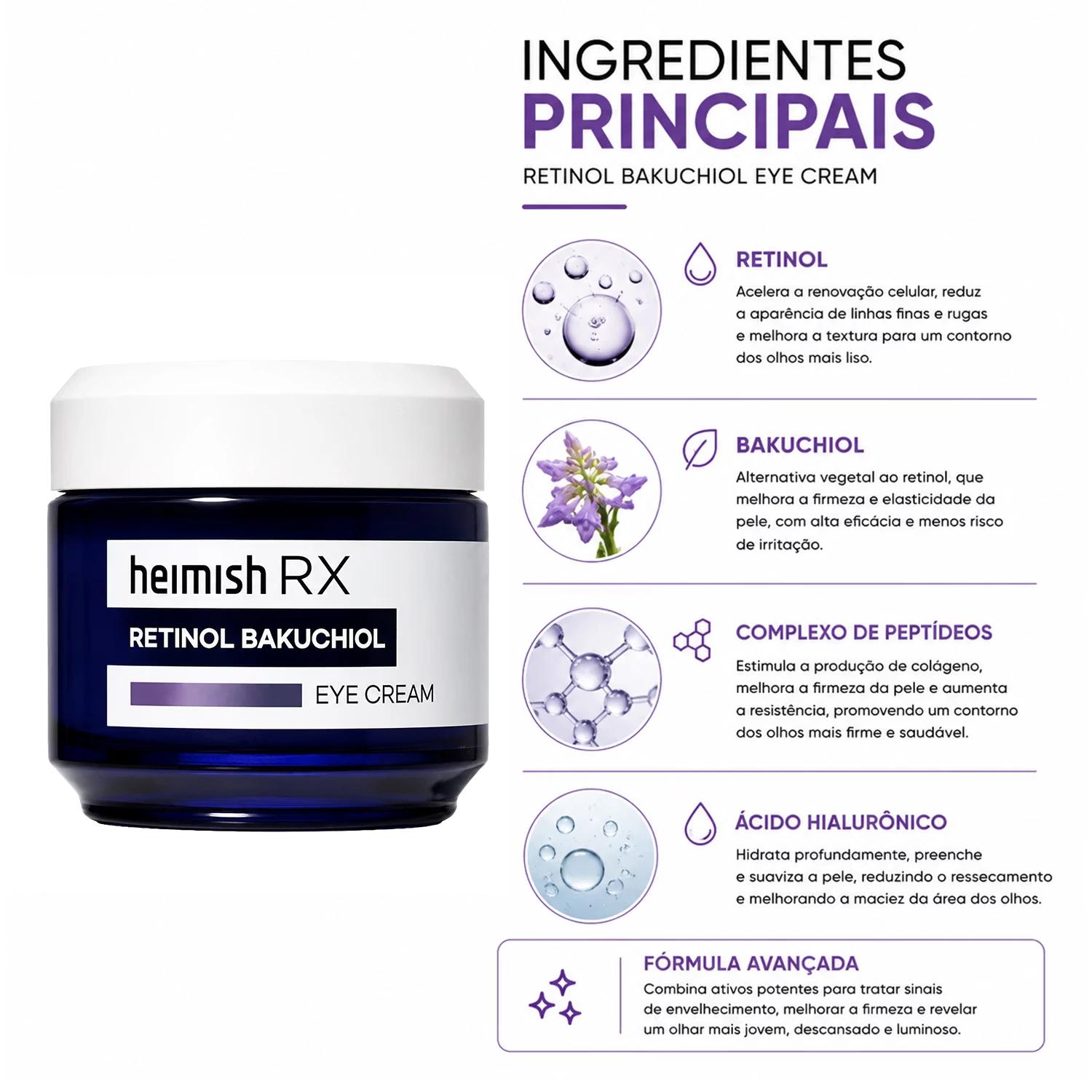 Creme Para Contorno De Ojos Heimish RX Retinol Bakuchiol 30ml - Imagen 2