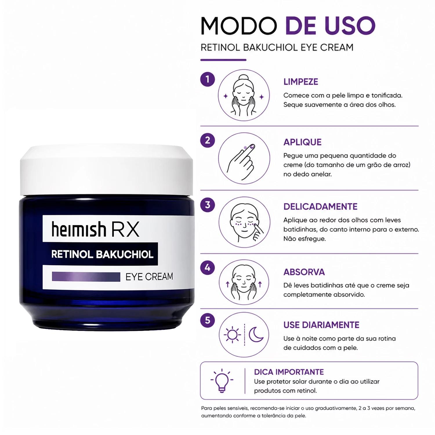 Creme Para Contorno De Ojos Heimish RX Retinol Bakuchiol 30ml - Imagen 4