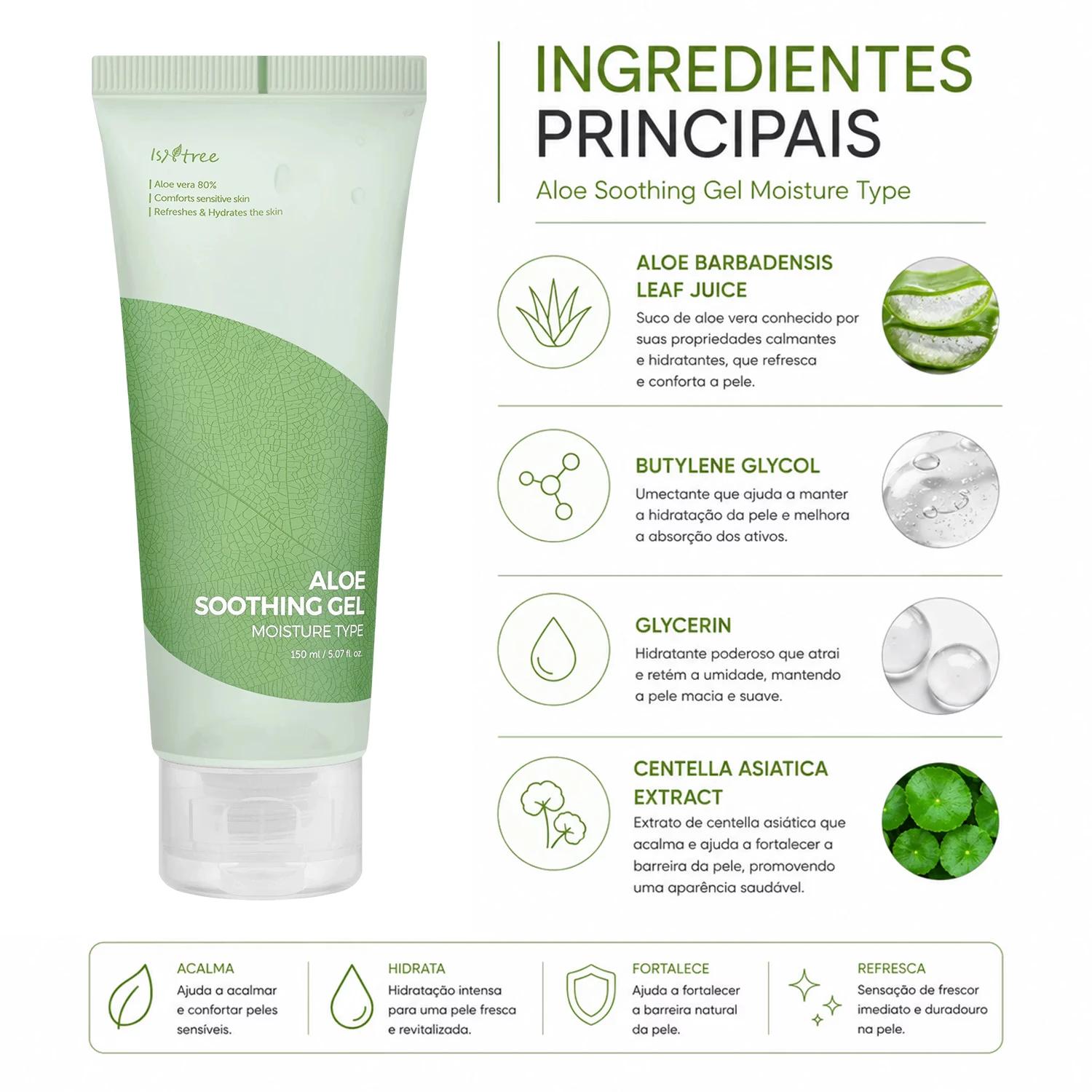 Gel De Limpieza Isntree Aloe Soothing Gel Moisture Type 150ml - Imagen 2