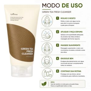 Gel De Limpieza Isntree Green Tea Fresh Cleanser 120ml - Imagen 4