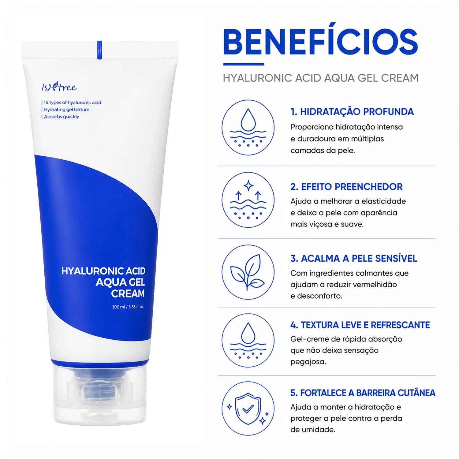 Creme Isntree Hyaluronic Acid Aqua Gel 100ml - Imagen 3