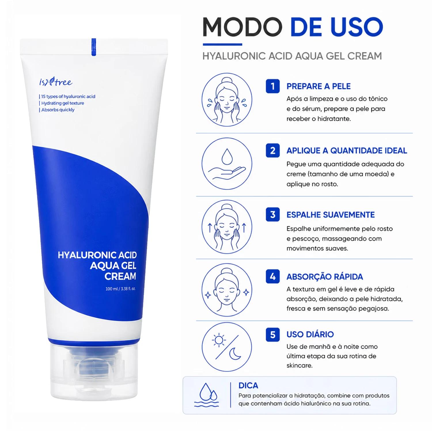 Creme Isntree Hyaluronic Acid Aqua Gel 100ml - Imagen 4