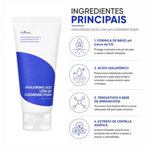 Alternative view of Espuma Facial Isntree Hyaluronic Acid Low Ph Cleansing Foam 150ml