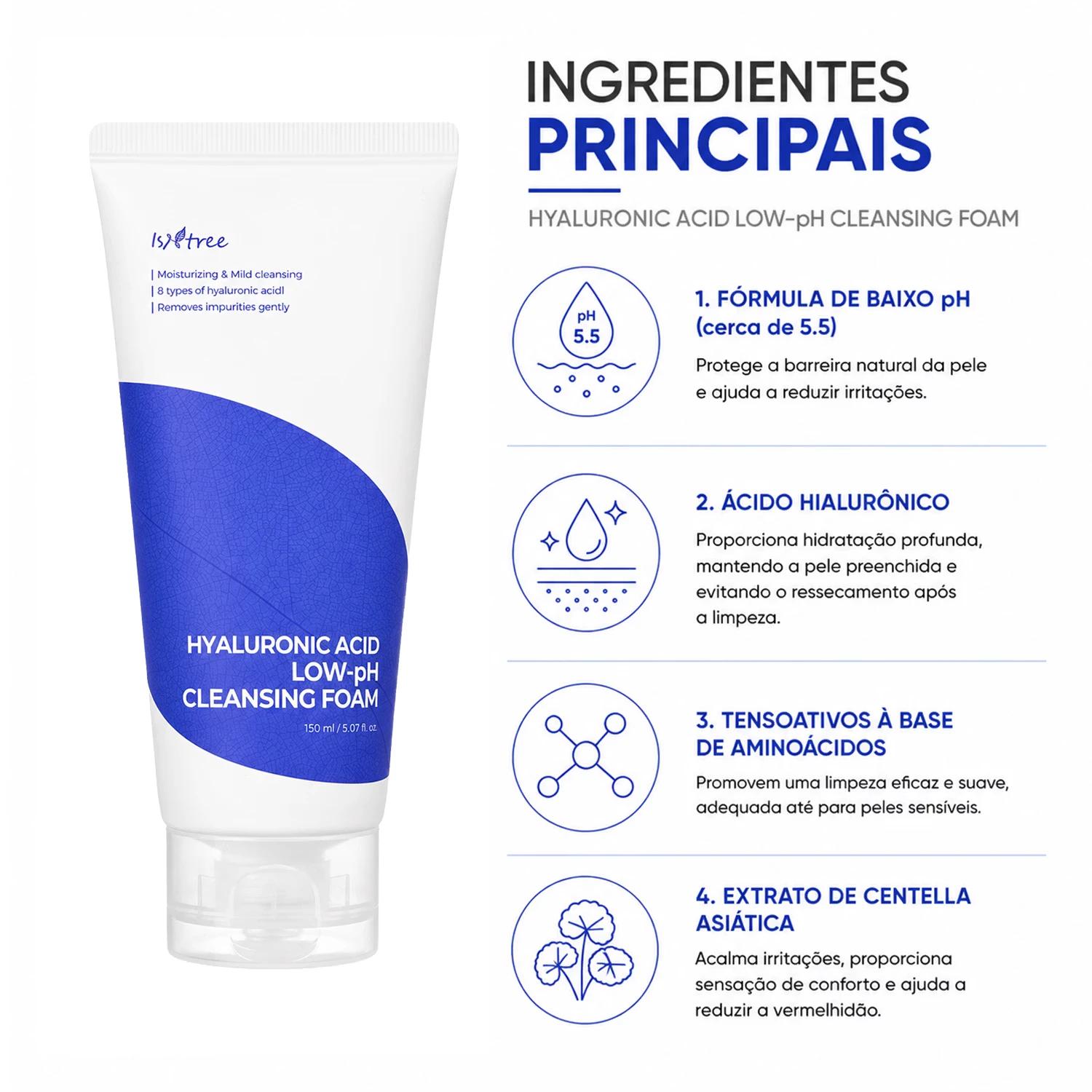Espuma Facial Isntree Hyaluronic Acid Low Ph Cleansing Foam 150ml - Imagen 2