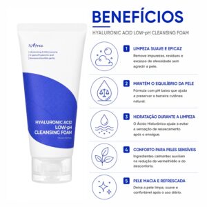 Espuma Facial Isntree Hyaluronic Acid Low Ph Cleansing Foam 150ml - Imagen 3