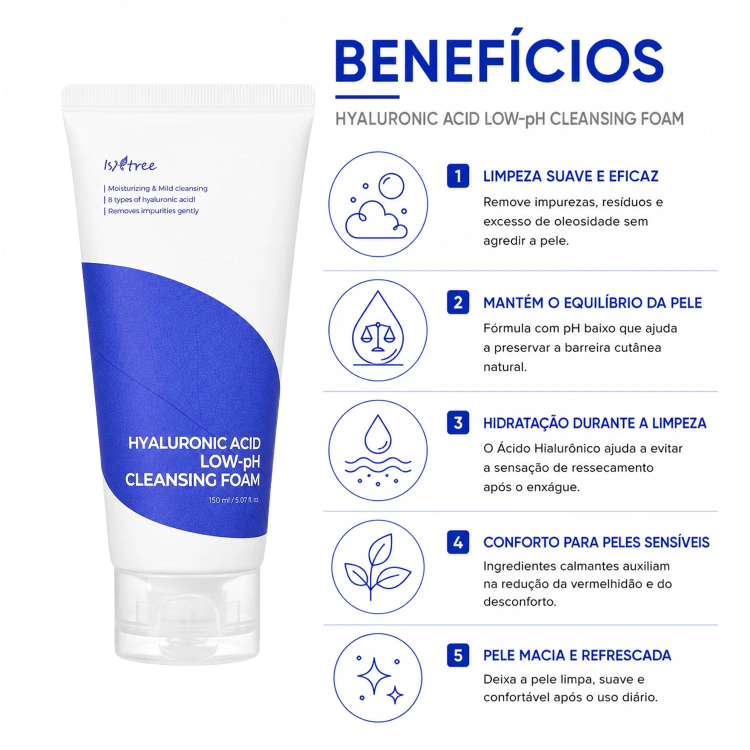 Espuma Facial Isntree Hyaluronic Acid Low Ph Cleansing Foam 150ml - Imagen 3