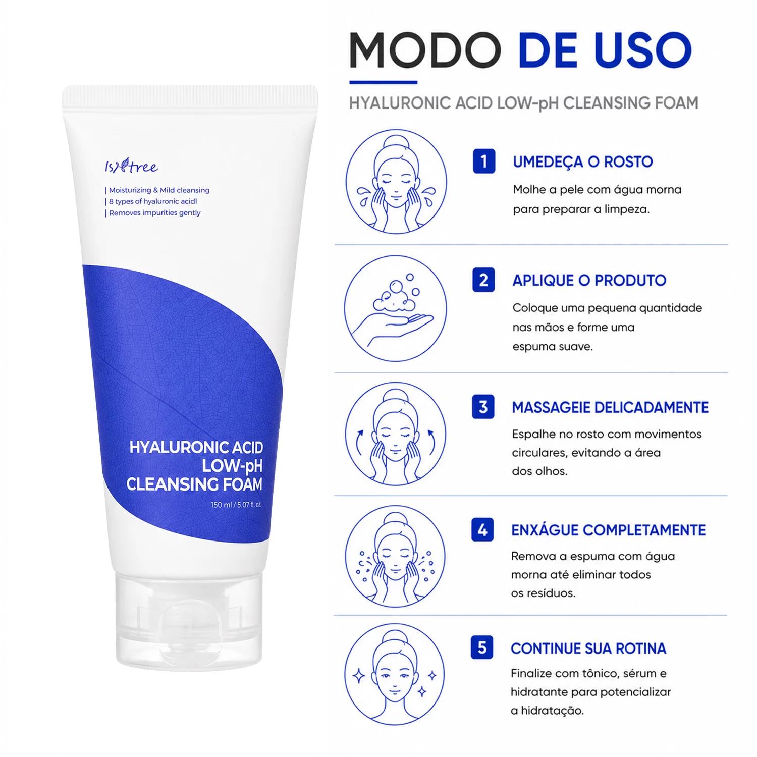 Espuma Facial Isntree Hyaluronic Acid Low Ph Cleansing Foam 150ml - Imagen 4