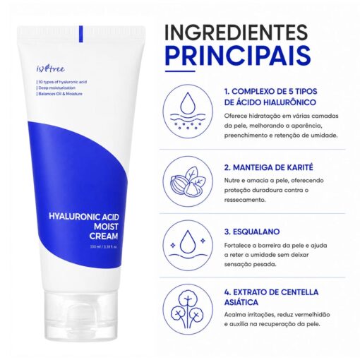 Alternative view of Creme Facial Isntree Hyaluronic Acid 100ml