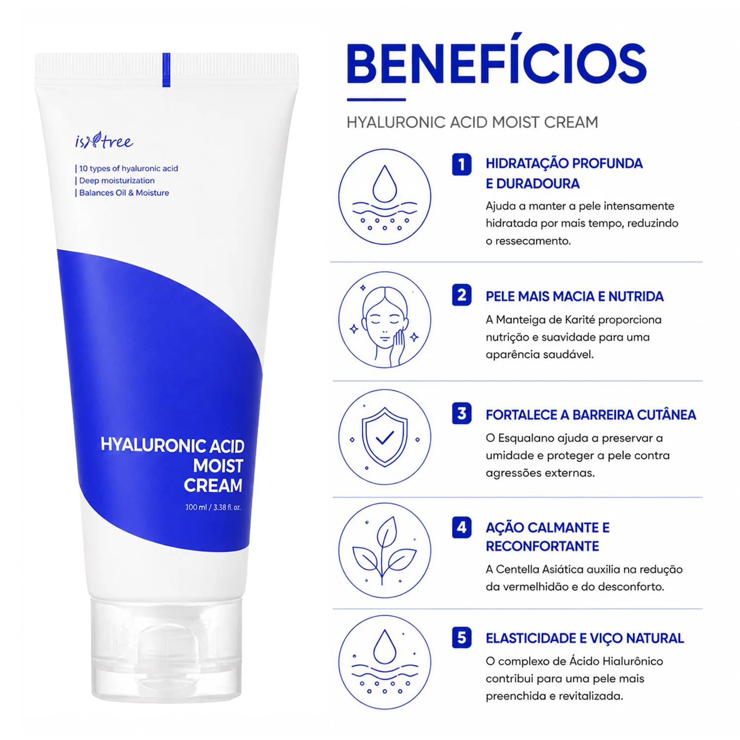 Creme Facial Isntree Hyaluronic Acid 100ml - Imagen 3