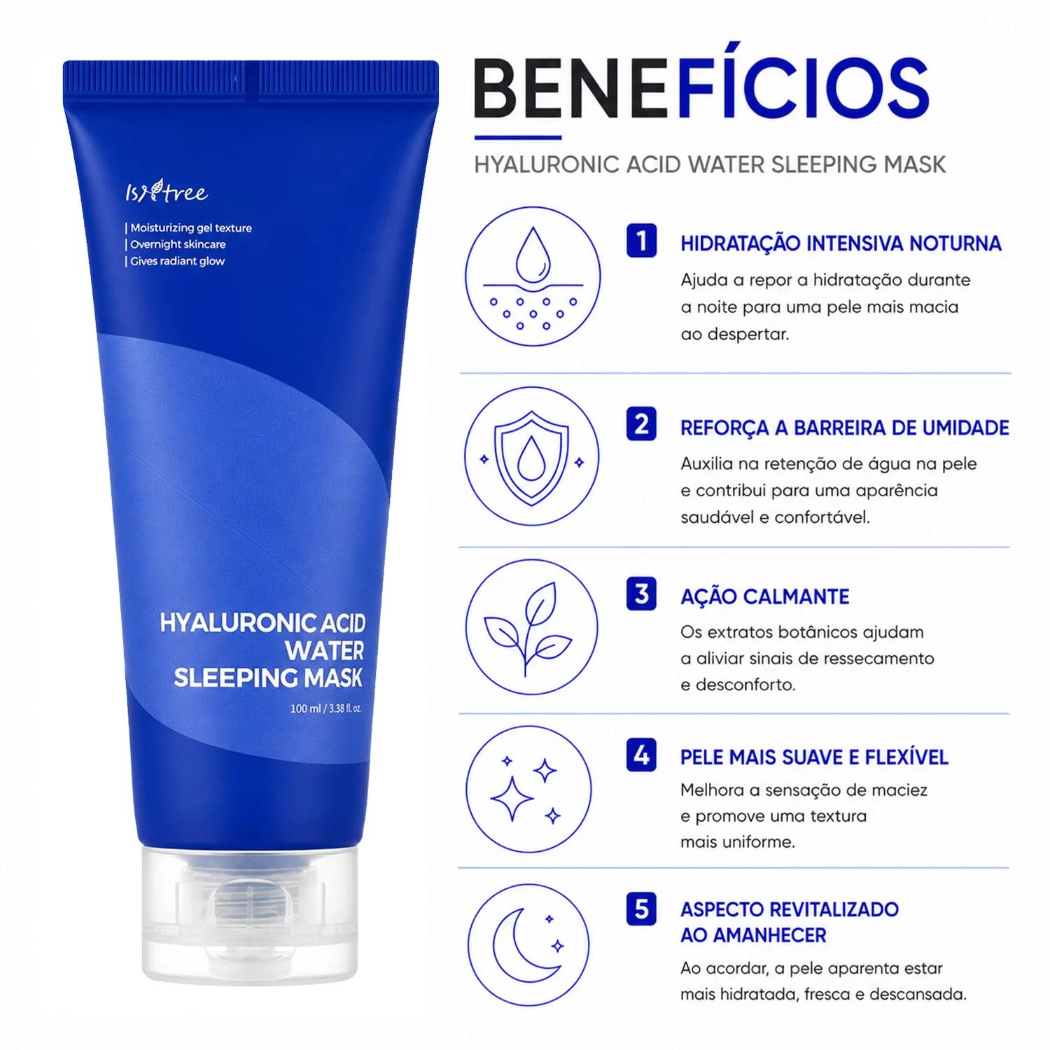Máscara Facial Isntree Hyaluronic Acid Water Sleeping Mask 100ml - Imagen 3