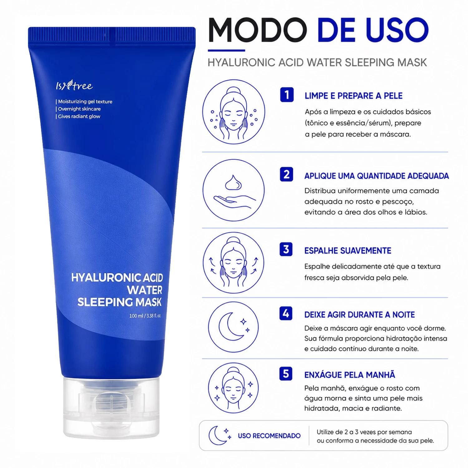 Máscara Facial Isntree Hyaluronic Acid Water Sleeping Mask 100ml - Imagen 4