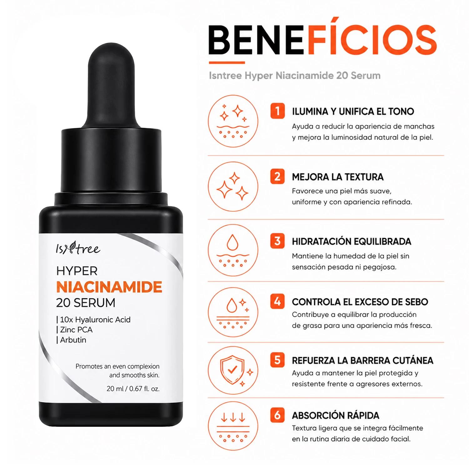 Sérum Facial Isntree Hyper Niacinamide 20 20ml - Imagen 3