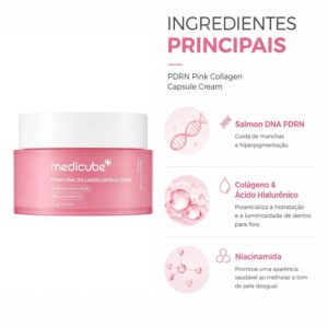 Creme Facial Medicube Pdrn Rosa Collagen Capsule 55g - Imagen 2