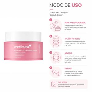 Creme Facial Medicube Pdrn Rosa Collagen Capsule 55g - Imagen 4