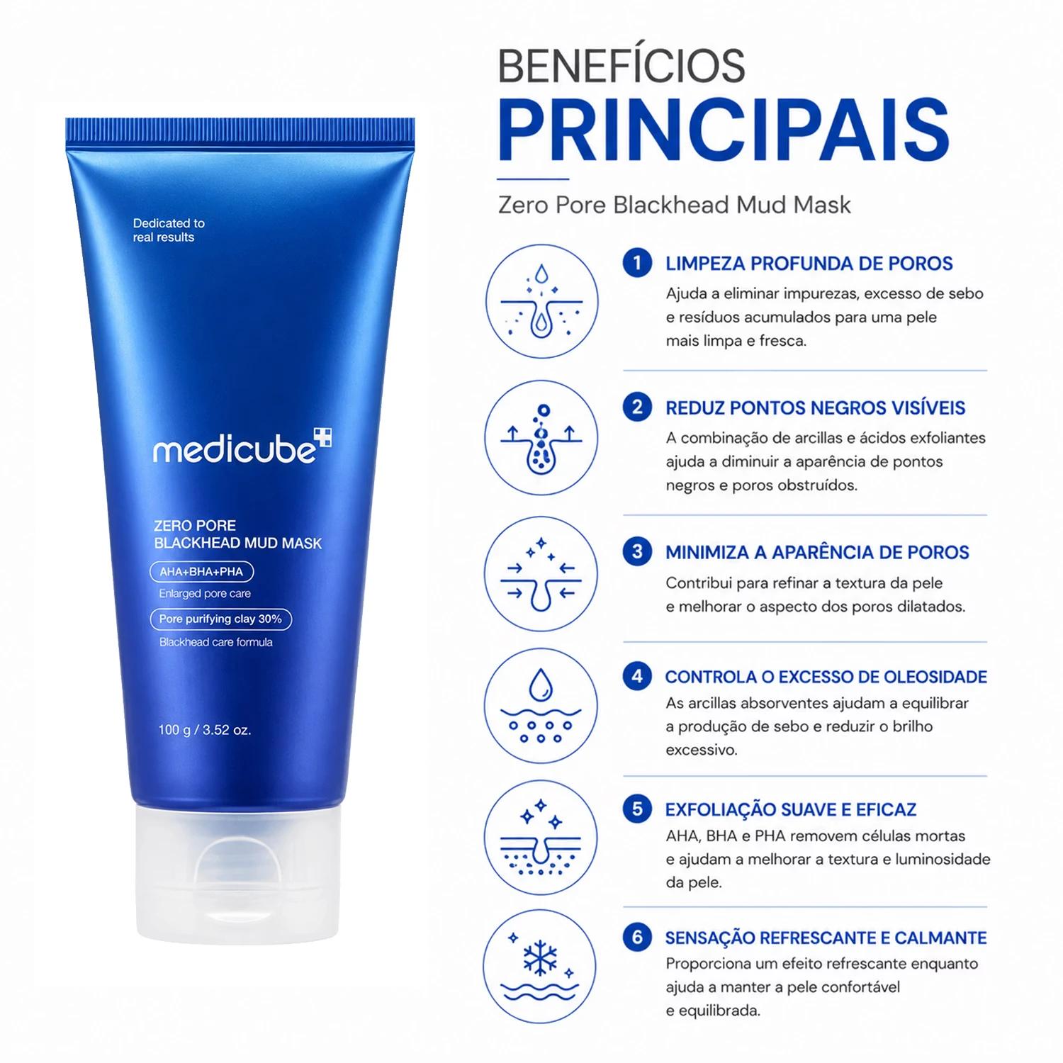 Máscara Facial Medicube Zero Pore Blackhead Mud 100g - Imagen 3