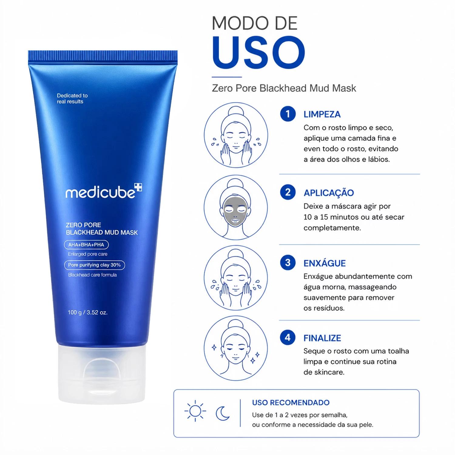 Máscara Facial Medicube Zero Pore Blackhead Mud 100g - Imagen 4