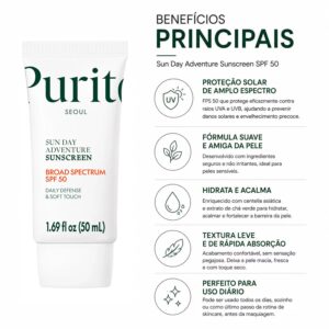Protector Solar Facial Purito Seoul Sun Day Adventure Sunscreen Broad Spectrum SPF 50 50ml - Imagen 3