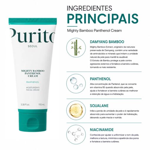 Alternative view of Creme Facial Purito Seoul Mighty Bamboo Panthenol 100ml