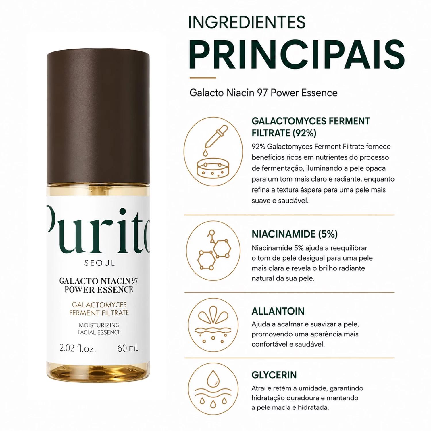 Esencia Facial Purito Seoul Galacto Niacin 97 Power Essence 60ml - Imagen 2
