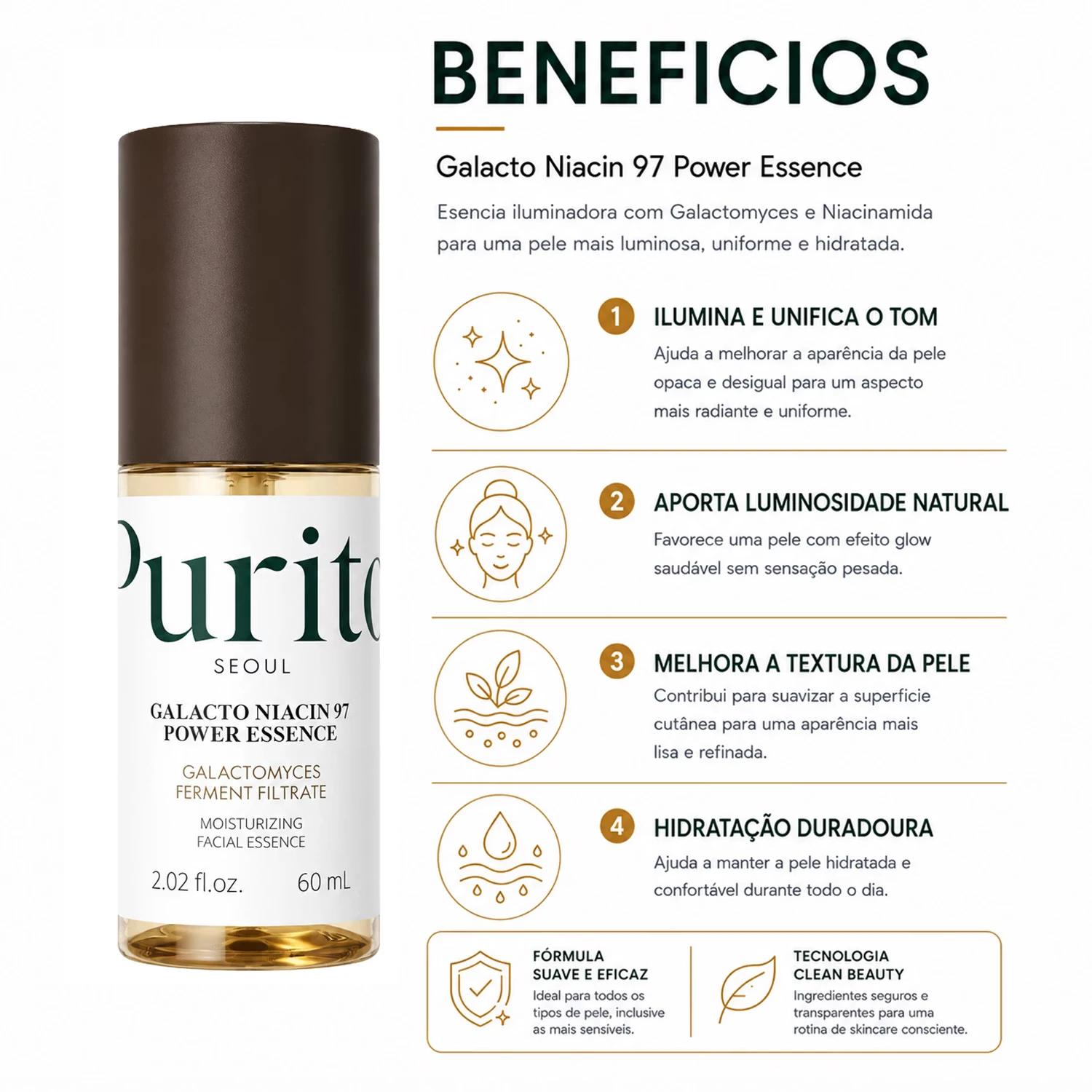 Esencia Facial Purito Seoul Galacto Niacin 97 Power Essence 60ml - Imagen 3