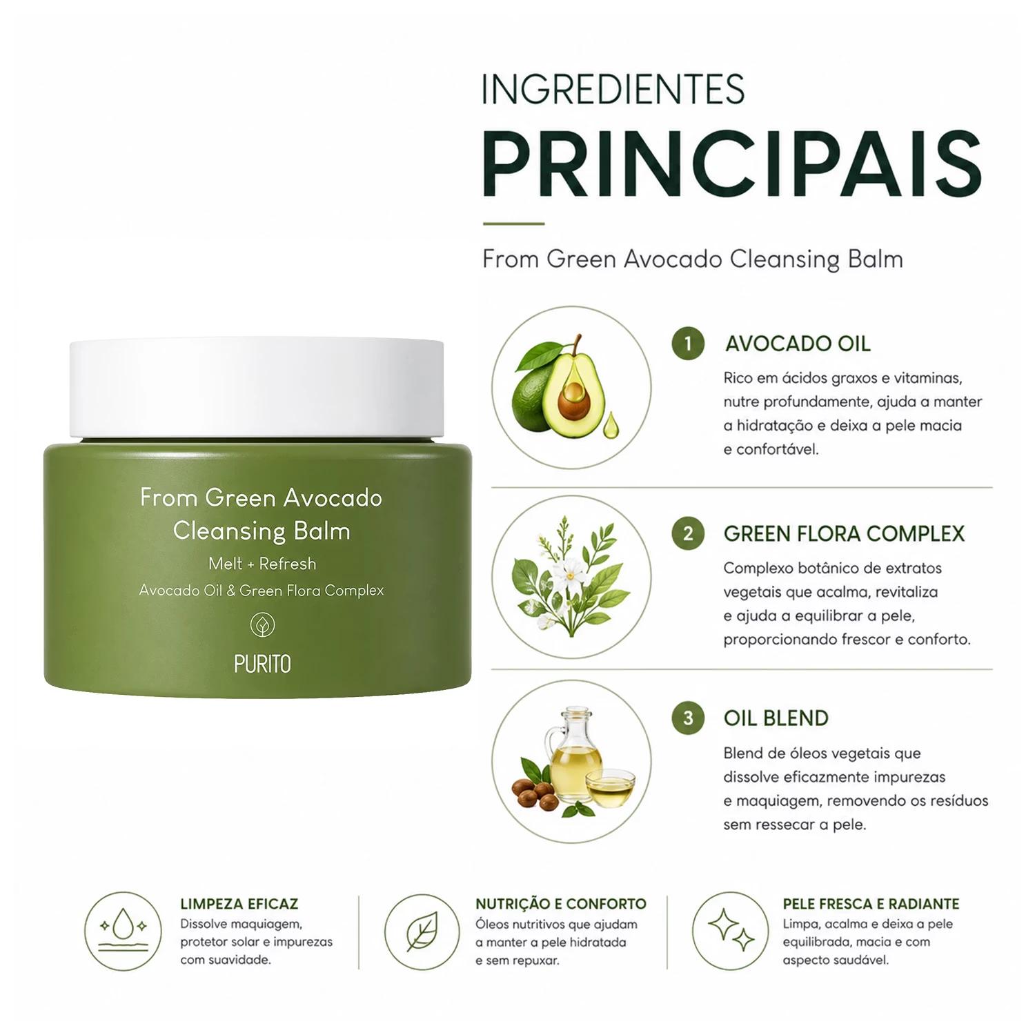 Bálsamo De Limpieza Purito Seoul From Green Avocado Cleansing Balm 100ml - Imagen 2