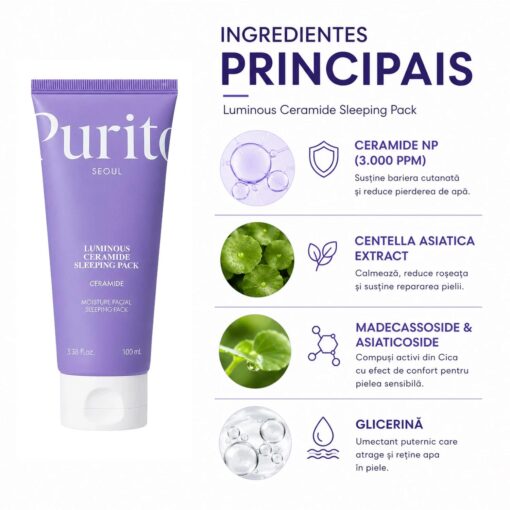 Alternative view of Máscara Facial Purito Seoul Luminous Ceramide Sleeping Pack 100ml