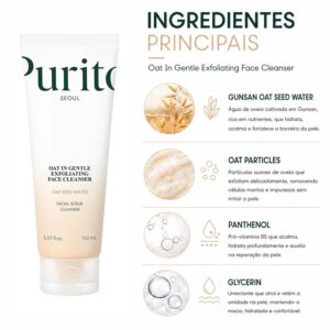 Gel de Limpeza Esfoliante Facial Purito Seoul Oat In Gentle Exfoliating Face Cleanser 150ml - Imagen 2