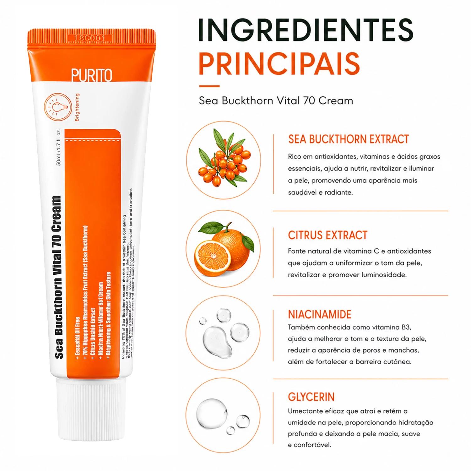 Creme Purito Sea Buckthorn Vital 70 50ml - Imagen 2