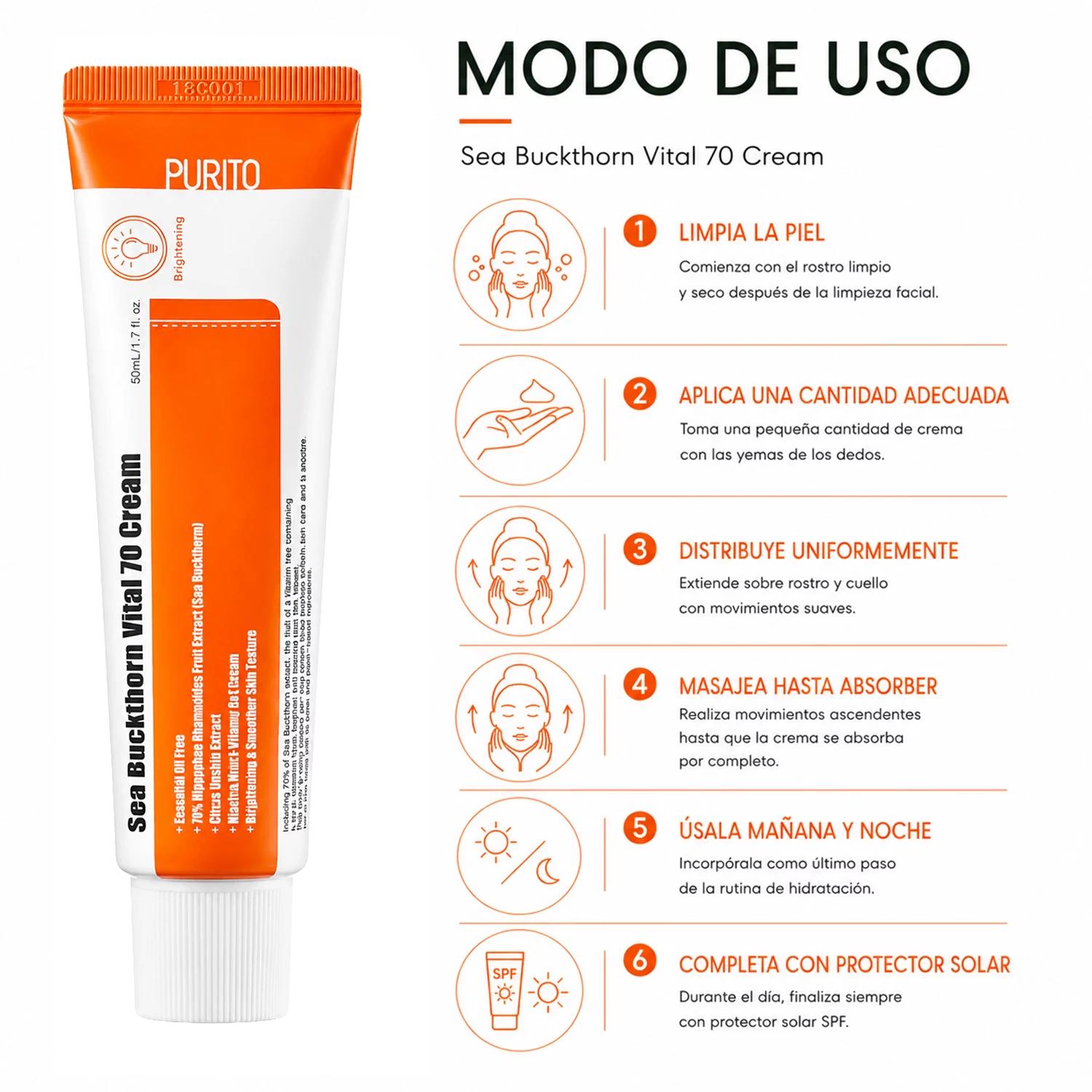 Creme Purito Sea Buckthorn Vital 70 50ml - Imagen 4