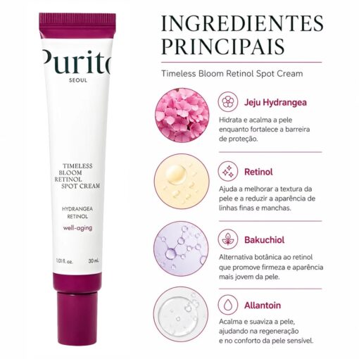 Alternative view of Creme Facial Purito Timeless Bloom Retinol Spot 30ml