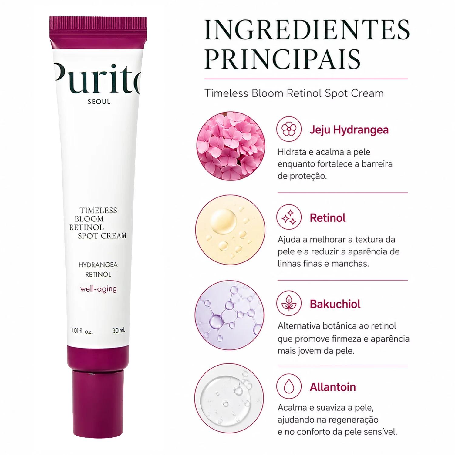 Creme Facial Purito Timeless Bloom Retinol Spot 30ml - Imagen 2