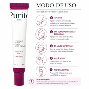 Creme Facial Purito Timeless Bloom Retinol Spot 30ml - Imagen 4
