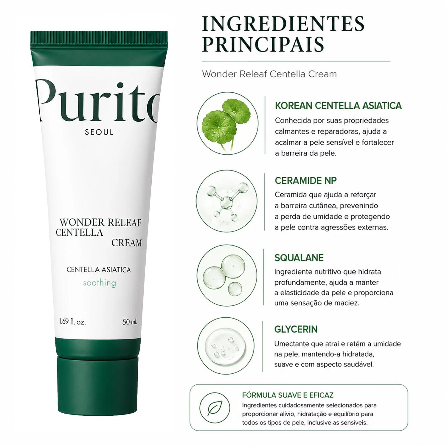 Creme Facial Purito Wonder Releaf Centella 50ml - Imagen 2