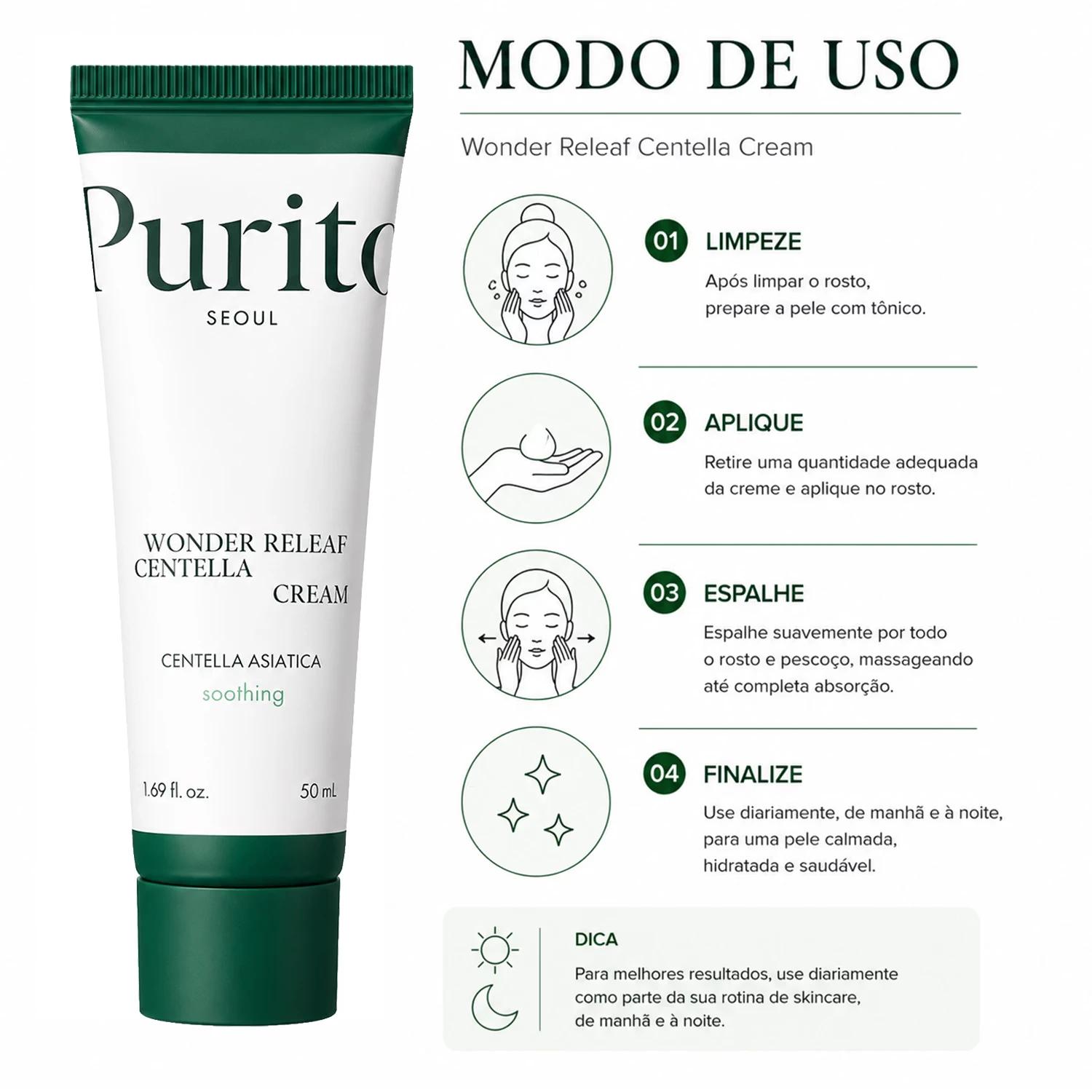 Creme Facial Purito Wonder Releaf Centella 50ml - Imagen 4