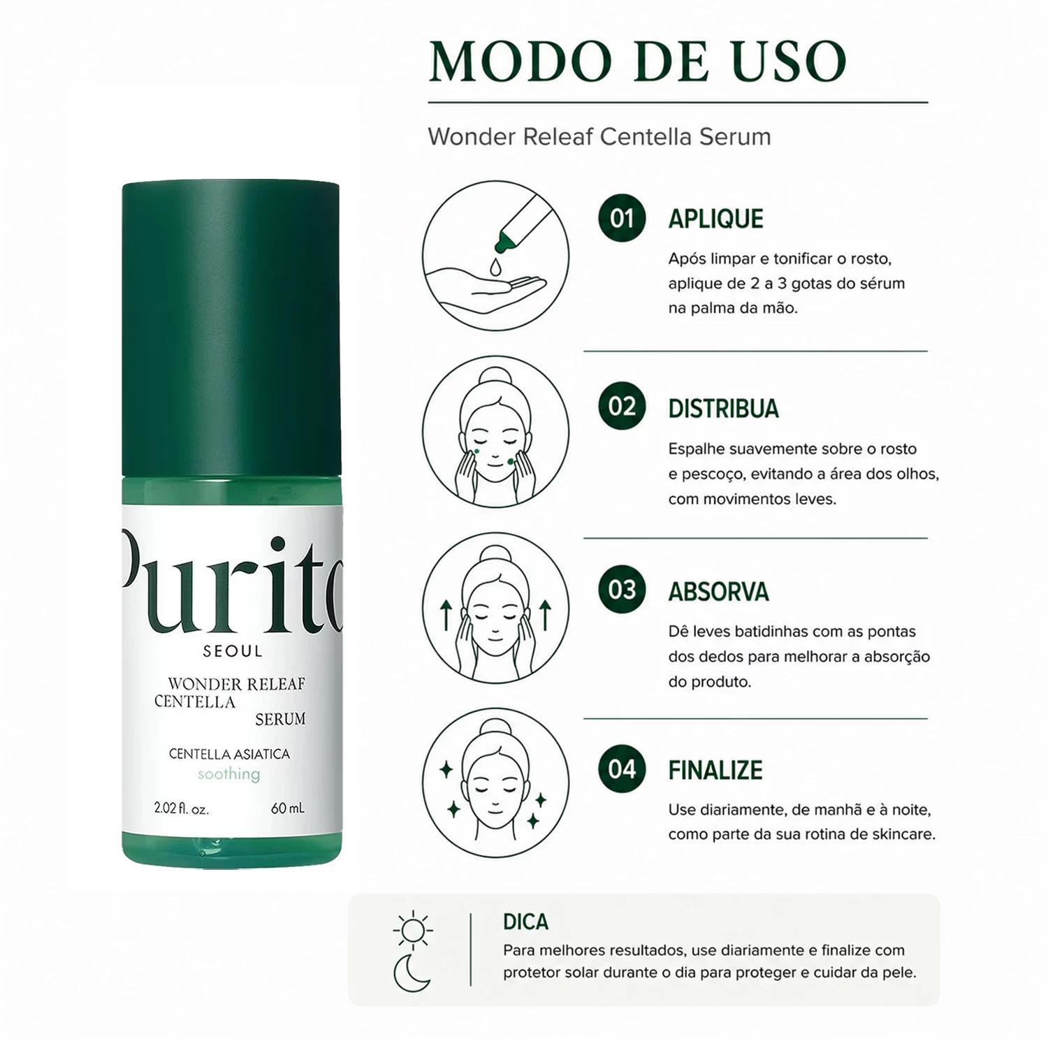Sérum Facial Purito Wonder Releaf Centella Unscented 60ml - Imagen 4