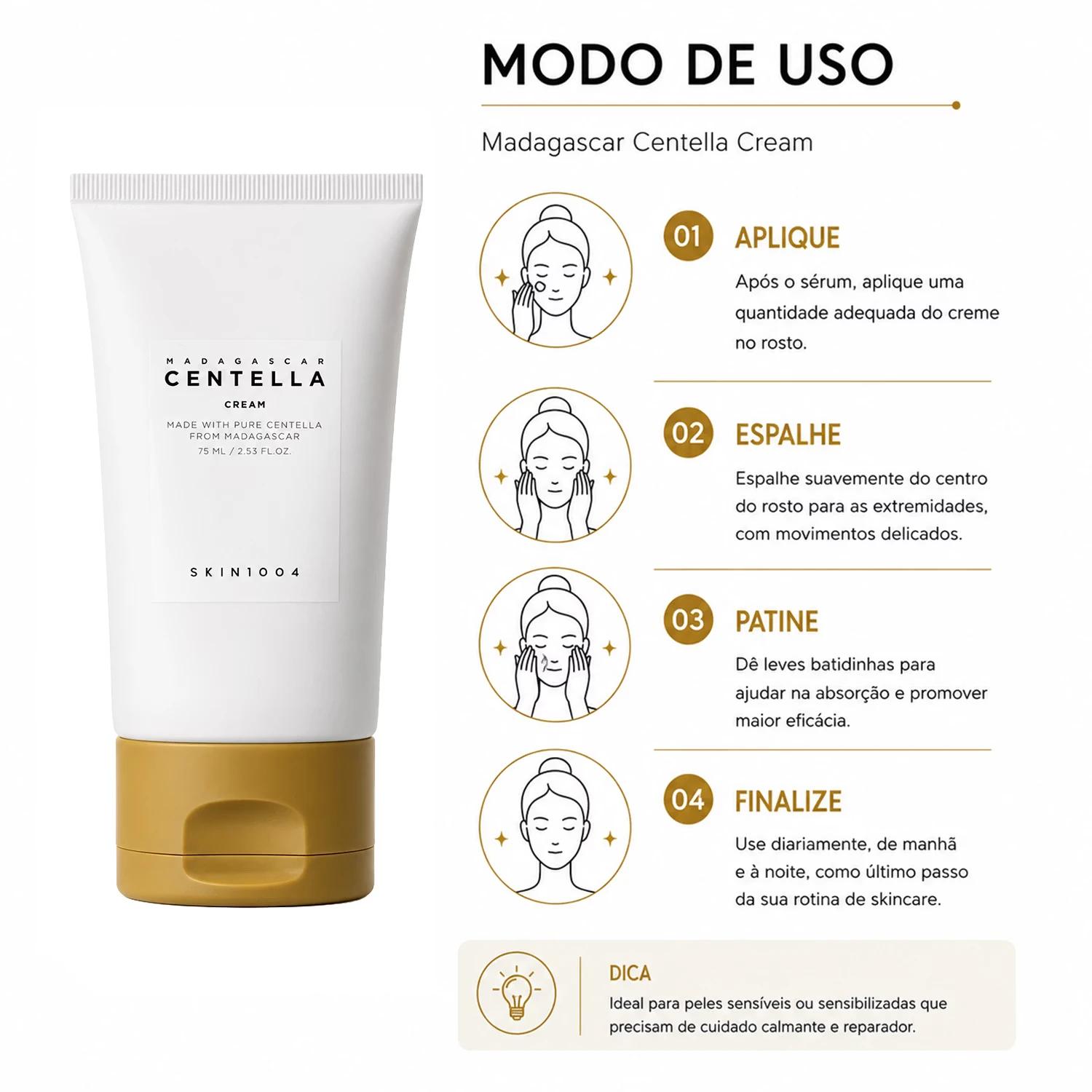 Creme Facial SKIN1004 Madagascar Centella Soothing 75ml - Imagen 4