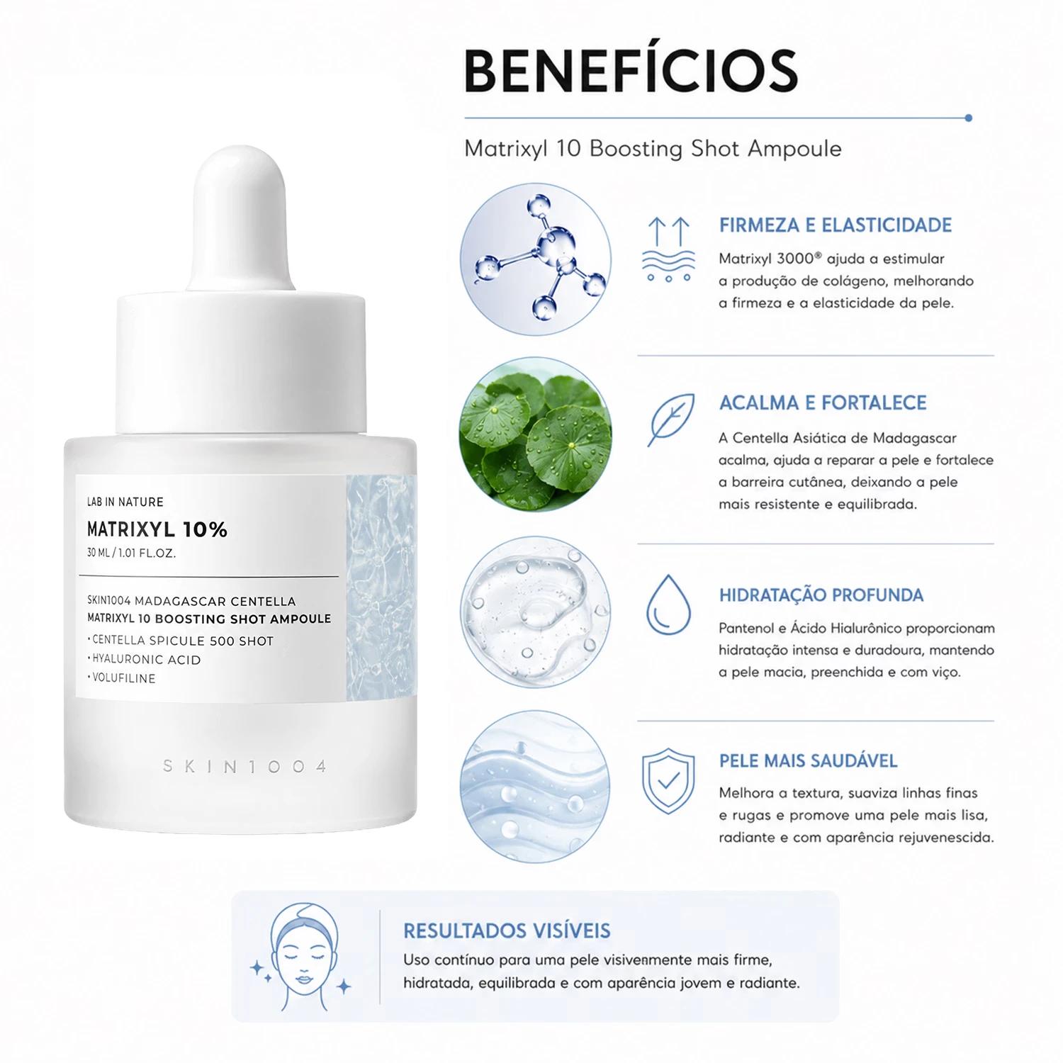 Ampola Facial SKIN1004 Madagascar Centella Matrixyl 10 Boosting Shot 30ml - Imagen 3