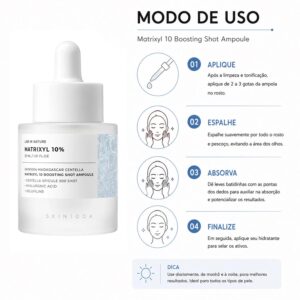 Ampola Facial SKIN1004 Madagascar Centella Matrixyl 10 Boosting Shot 30ml - Imagen 4